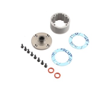 TLR Diff Housing Set, Aluminum (1): 5B, 5T, MINI WRC