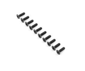 TLR Flat Head Screws, M6x20mm (10)