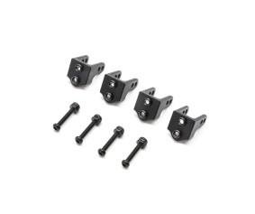 TLR Upper Shock Mount, Aluminum, Black (4): Mini LMT