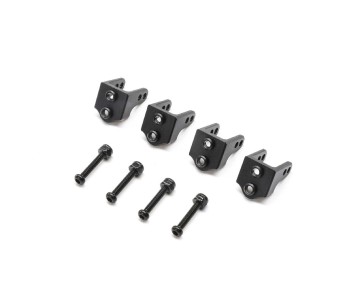 TLR Upper Shock Mount, Aluminum, Black (4): Mini LMT