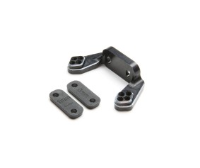 TLR Rear Camber Block, Black, w/Inserts: 22 4.0
