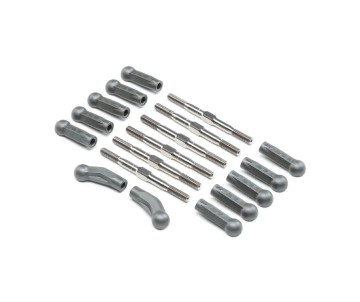 TLR HD Turnbuckle Kit, Titanium: 22 5.0