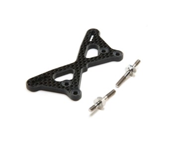 TLR Carbon Front Tower +2mm w/Ti Standoffs: 22 5.0
