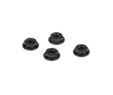 TLR M4 Aluminum Serrated Nuts, Low Profile, Black (4)