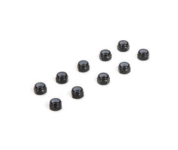TLR M3 Aluminum Lock Nuts, Black (10)