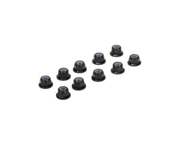 TLR M3 Flanged Aluminum Lock Nuts, Black (10)