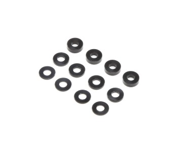 TLR M3 x 6.5mm Aluminum Washer Set, Black (4ea)