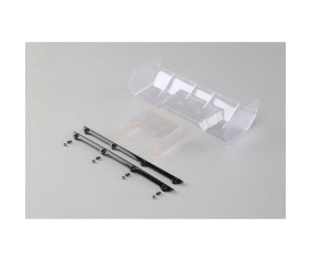 TLR Polycarbonate Wing, Pre Cut,Clear: 8/E/T 4.0
