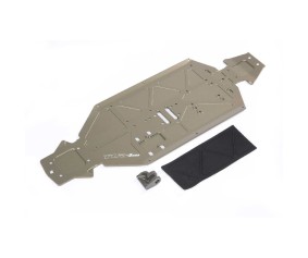 TLR Chassis, -3mm, Rear Brace: 8XE
