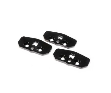 TLR Skid Plate Set, Adj Chassis, Aluminum: 8X 2.0