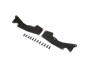 TLR Front Arm Inserts, Carbon: 8XT