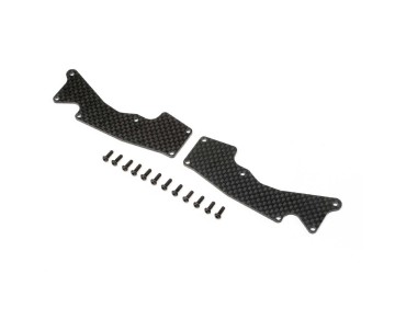 TLR Front Arm Inserts, Carbon: 8XT