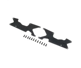 TLR Rear Arm Inserts, Carbon: 8XT