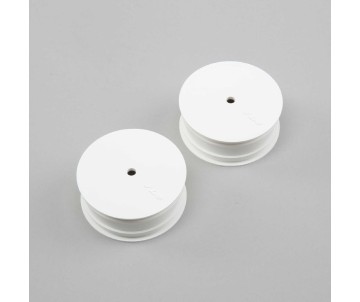 TLR 2.2 Wheel, 12mm Hex, Stiffezel, White (Front) (2): 22 4.0