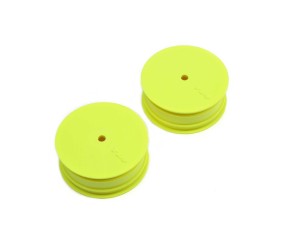 TLR 2.2 Wheel, 12mm Hex, Stiffezel, Yellow (Front) (2): 22 4.0