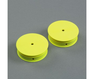 TLR 2.2 Narrow Wheel, 12mm Hex, Stiffezel, Yellow (Front)(2): 22