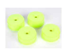 TLR 3.3 Dish Wheel, 17mm Hex, Yellow (4): 8IGHT Buggy 3.0