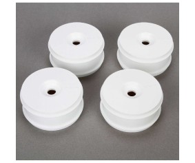 TLR 3.3 Dish Wheel, 17mm Hex, White (Front/Rear) (4): 8IGHT Buggy 3.0