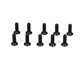 TLR Flathead Screws, M3 x 10mm (10)