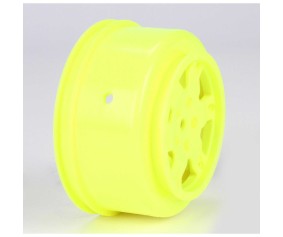 TLR 1/10 2.2/3.0 Wheel, 12mm Hex, Yellow (front/rear)(2): 22SCT
