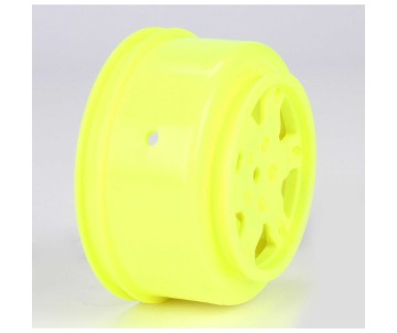 TLR 1/10 2.2/3.0 Wheel, 12mm Hex, Yellow (front/rear)(2): 22SCT