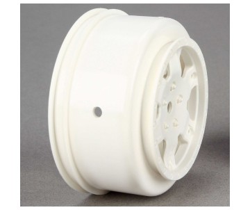 TLR 1/10 2.2/3.0 Wheel, 12mm Hex, White (Front/Rear) (2): 22SCT