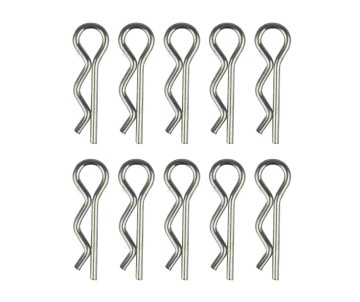 Team Associated Body Clips (Silver) (10)