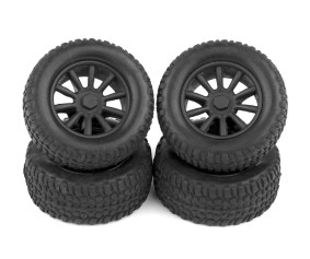 Team Associated SC28 Tires and Wheels (Mounted)(4)