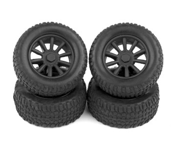 Team Associated SC28 Tires and Wheels (Mounted)(4)