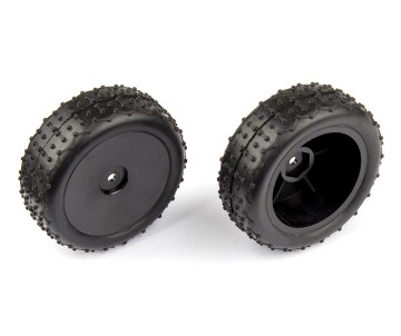 Team Associated Rear Wide Mini Pin Tires, mounted (Reflex 14B/14T)