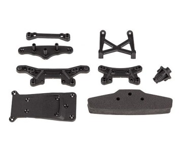 Team Associated Reflex 14R Shock Towers, Bumper, And Skid Plate Set