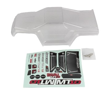 Team Associated RIVAL MT10 Body V2, Clear
