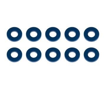 Team Associated Washers, 7.8x3.5x1.0mm, blue aluminum