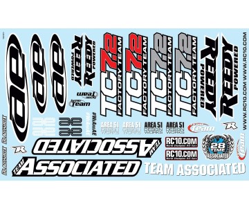 Team Associated TC7.2 Decal Sheet