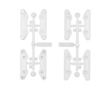 Team Associated 6x6 Arm Mounts, +3mm, Natural