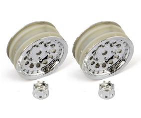 Team Associated CR12 Wheel Set, chrome