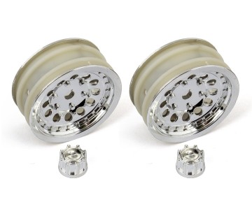 Team Associated CR12 Wheel Set, chrome