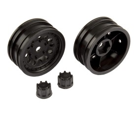 Team Associated CR12 Wheel Set, black