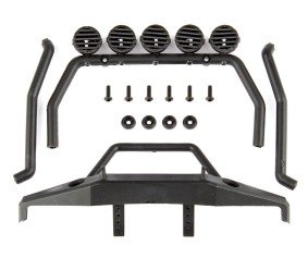 Team Associated CR12 Roll Bar and Bumper Set, black