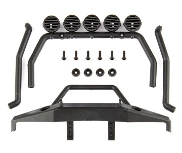 Team Associated CR12 Roll Bar and Bumper Set, black