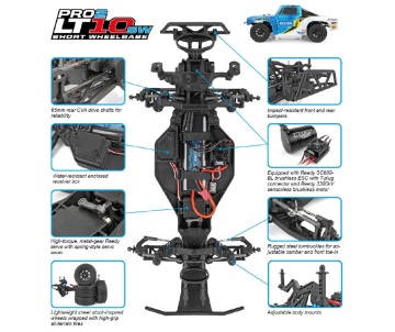 Team Associated Pro2 LT10SW Ryan Beat RTR, LiPo Combo