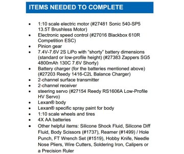 Team Associated 1/10 SR10M Dirt Oval Team Kit 