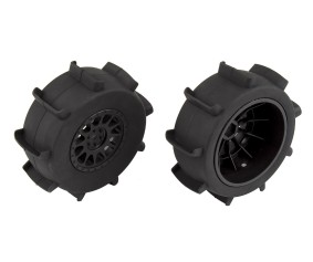 Team Associated Sand Paddle Tires with Method Wheels, mounted, black, rear