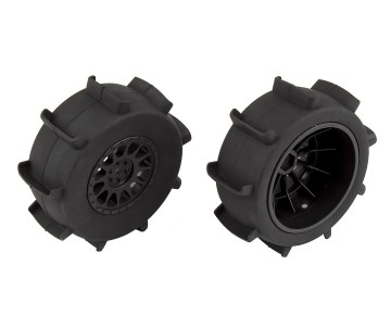 Team Associated Sand Paddle Tires with Method Wheels, mounted, black, rear