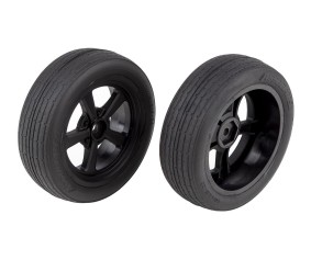 Team Associated DR10 Front Wheels and Drag Tires, mounted