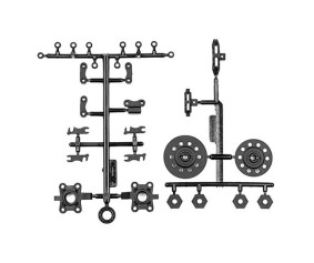 Team Associated DC10 Hubs, with wheel hex brake disks
