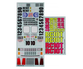 Associated RC10T Decal Sheet Associated RC10T Decal Sheet