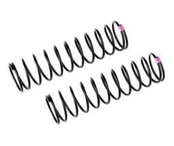Team Associated Rear Springs V2, pink, 3.7 lb/in, L86, 12.0T, 1.6D
