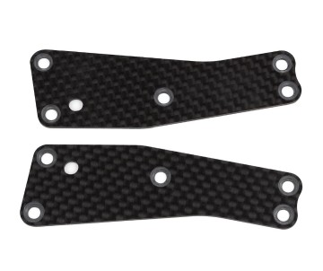 Team Associated RC8T3.2 FT Front Upper Suspension Arm Inserts, 1.2mm, carbon fiber
