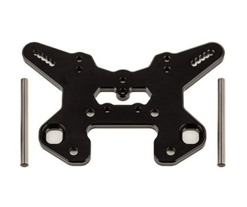 Team Associated RC8T4 Front Shock Tower V2, Black Aluminum